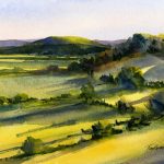 paisajes pintados con acuarelas
